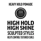 American Crew Heavy Hold Pomade – erős tartás, magas fény, vízbázisú 85 g American Crew Heavy Hold Pomade – erős tartás, magas fény, vízbázisú 85 g
