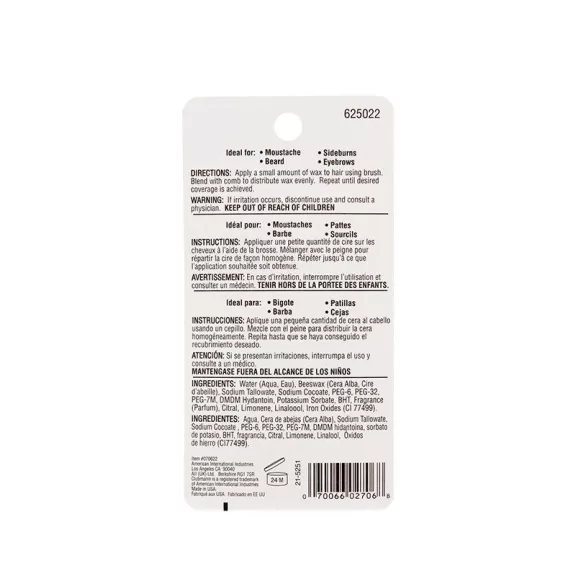 Clubman Pinaud fekete bajuszwax 14 g Clubman Pinaud fekete bajuszwax 14 g