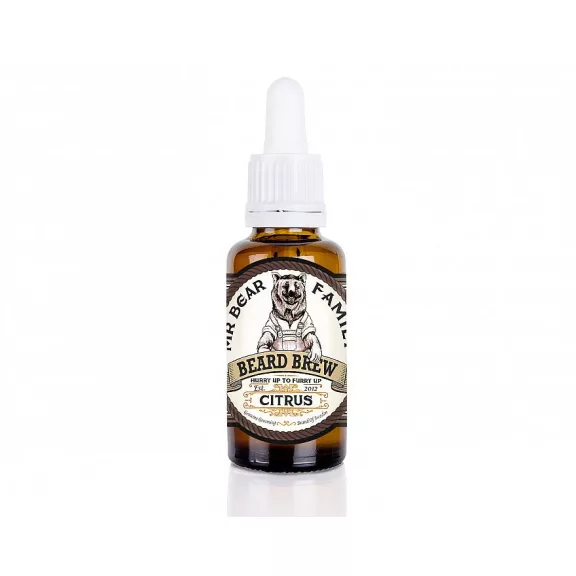 Mr. Bear Family Beard Brew szakállolaj Citrus – természetes fény, citrus illat 60 ml Mr. Bear Family Beard Brew szakállolaj Citrus – természetes fény, citrus illat 60 ml