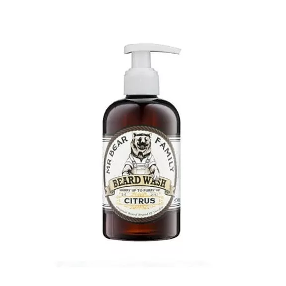Mr. Bear Family szakállsampon Citrus – finom habzás, citrus illat 250 ml Mr. Bear Family szakállsampon Citrus – finom habzás, citrus illat 250 ml