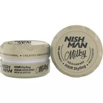 Nish Man Hair Styling Aqua Wax Milky - 150 ml