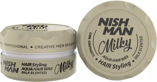 Nish Man Hair Styling Aqua Wax Milky - 150 ml