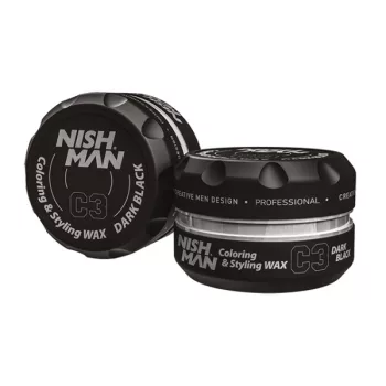 Nish Man C3 hajszínező wax fekete 100ml