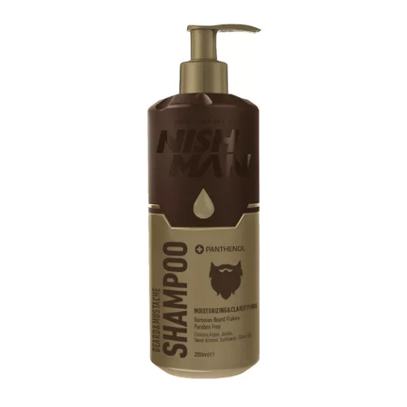 Nish Man Beard & Mustache Shampoo 200ml Nish Man Beard & Mustache Shampoo 200ml