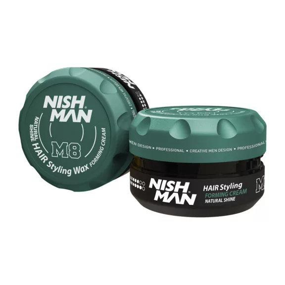 Nish Man M8 Natural Shine hajformázó krém – közepes tartás, természetes fény 100 ml Nish Man M8 Natural Shine hajformázó krém – közepes tartás, természetes fény 100 ml