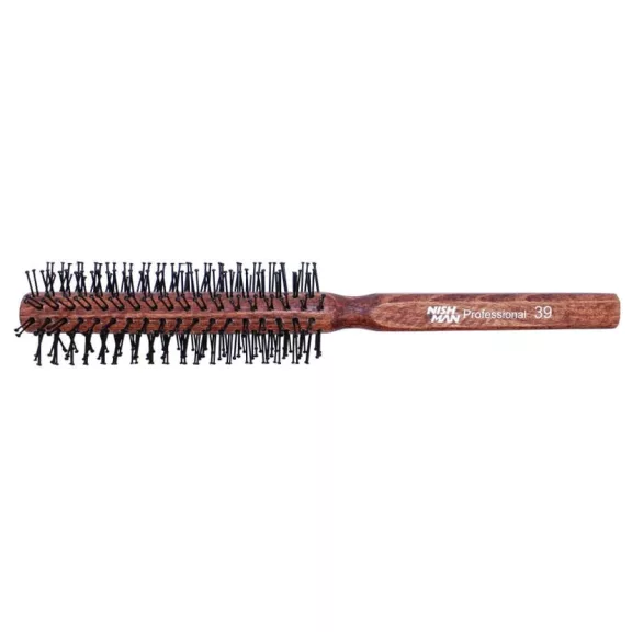 Nish Man Quiff Roller Blow Brush No39 szárítókefe – hőálló sörte, fa nyelű Nish Man Quiff Roller Blow Brush No39 szárítókefe – hőálló sörte, fa nyelű