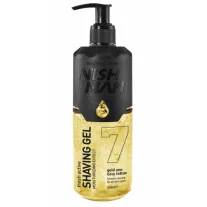   Nish Man Shaving Gel Gold One 7 borotvagél – átlátszó, sima siklás, hidratáló 400 ml