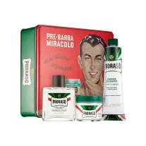   Proraso Gino borotválkozó ajándékkészlet – előkrém 100 ml + borotvakrém 150 ml + aftershave 100 ml