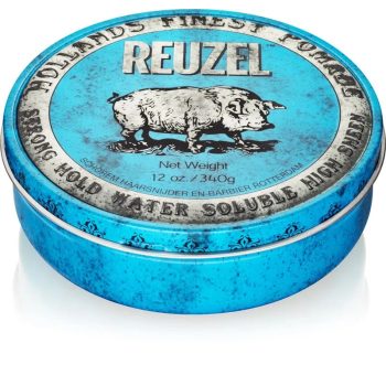   Reuzel Blue erős tartású, magas fényű vízbázisú pomádé BARBER SIZE - 340g