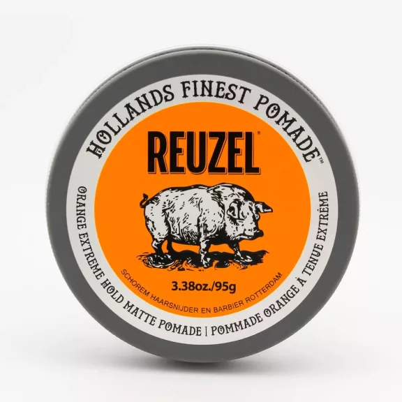 Reuzel Orange Extreme Hold Matte pomádé – extra erős tartás, matt, limitált kiadás 95 g Reuzel Orange Extreme Hold Matte pomádé – extra erős tartás, matt, limitált kiadás 95 g