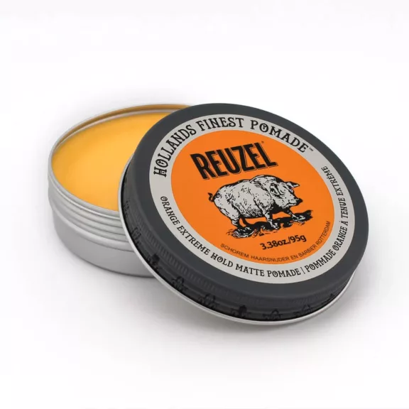 Reuzel Orange Extreme Hold Matte pomádé – extra erős tartás, matt, limitált kiadás 95 g Reuzel Orange Extreme Hold Matte pomádé – extra erős tartás, matt, limitált kiadás 95 g