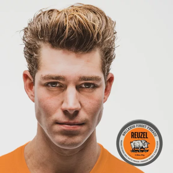 Reuzel Orange Extreme Hold Matte pomádé – extra erős tartás, matt, limitált kiadás 95 g Reuzel Orange Extreme Hold Matte pomádé – extra erős tartás, matt, limitált kiadás 95 g