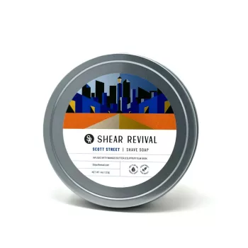   Shear Revival Scott Street Shave Soap Bay Rum & Lime borotválkozó szappan 113g