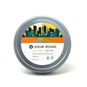   Shear Revival Scott Street Shave Soap Orange & Oakmoss borotválkozó szappan 113g