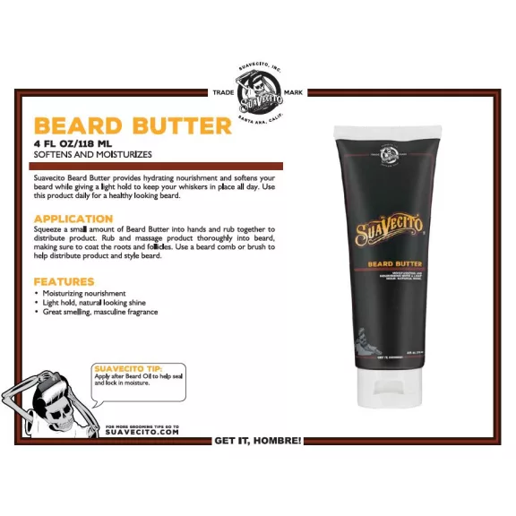 Suavecito Beard Butter szakállvaj Whiskey Bar 118 g