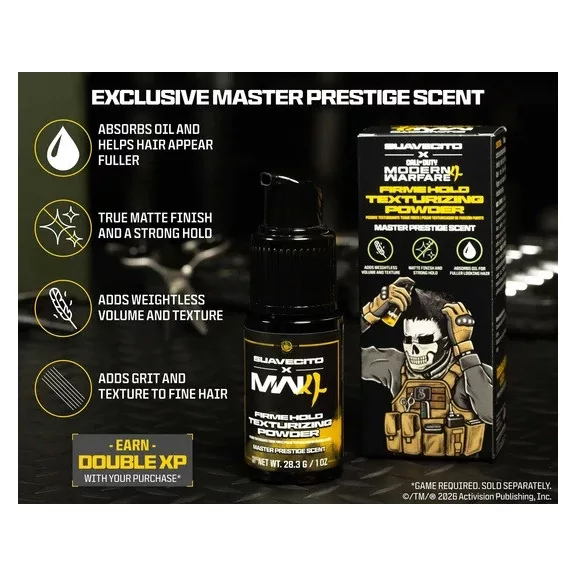 Suavecito x Call of Duty MW4 Firme Hold Texturizing Powder 28 g Suavecito x Call of Duty MW4 Firme Hold Texturizing Powder 28 g